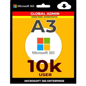 Microsoft 365 A3 | Global Admin + 10.000 User Licenses + 10.000 Windows 10/11 Enterprise Avalaible - Lifetime Subscription