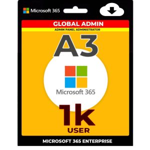 Microsoft 365 A3 | Global Admin + 1.000 User Licenses - Lifetime Subscription